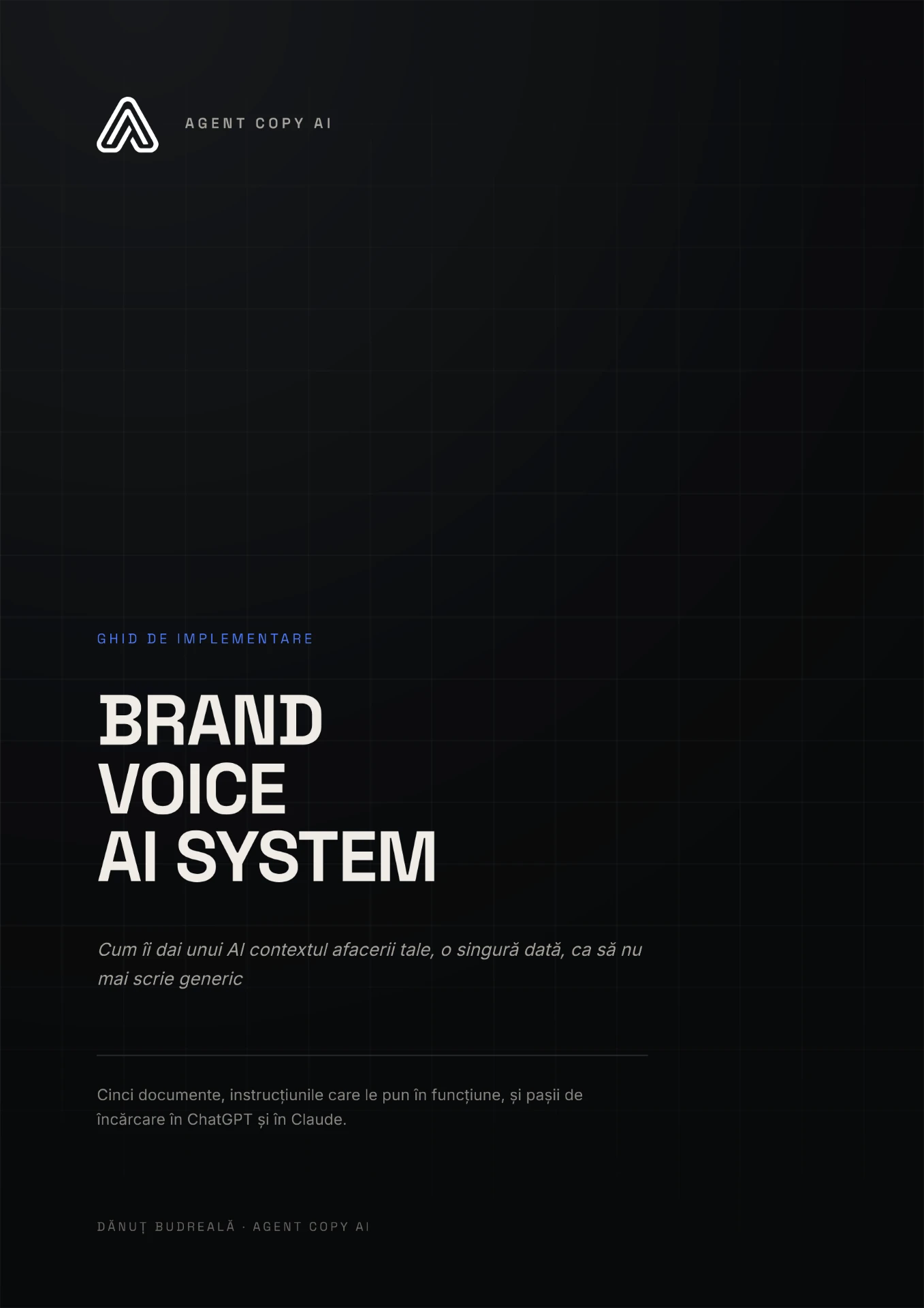 Coperta ghidului Brand Voice AI System